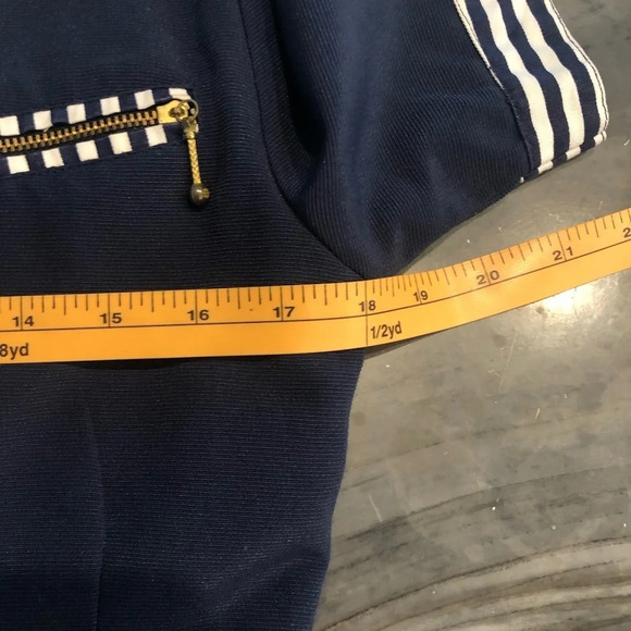Vintage French Three Piece Sailor Suit Navy and White Jacket, Skirt, and Shell S - Picture 8 of 16